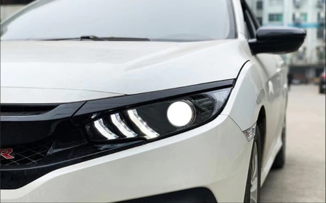 HONDA CIVIC FC5 2016-2021 IÇIN UYUMLU ANIMASYONLU MUSTANG DIZAYN LED FAR TAKIMI (TUNING)